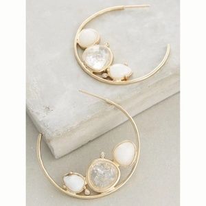 Anthropologie Gold Stoney River Earrings